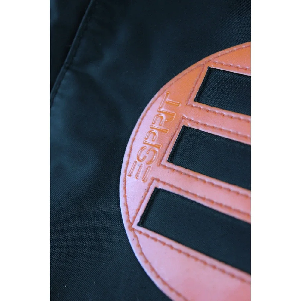 Y2K Esprit Messenger Bag Black Nylon Pink Lining Crossbody Shoulder Bag